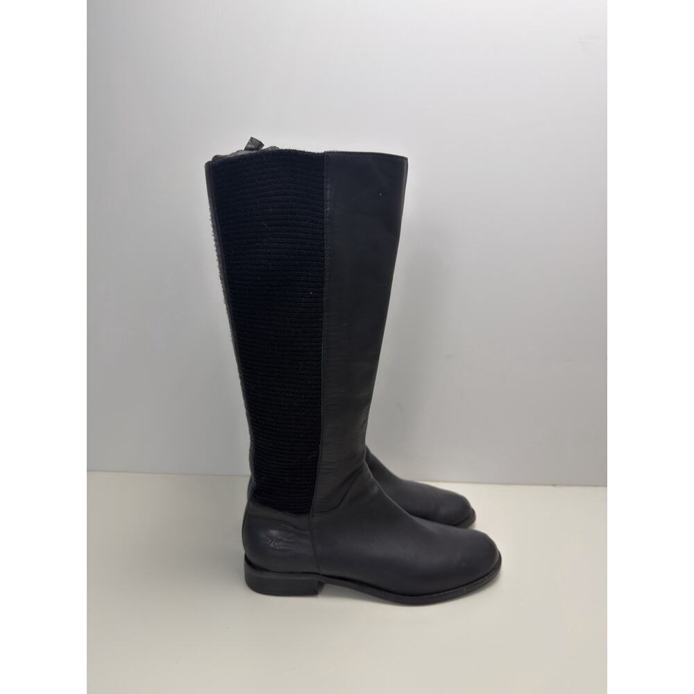 Aetrex Vera Black Knee-High Leather Tall Riding Boots Size 10 - Picture 2 of 8